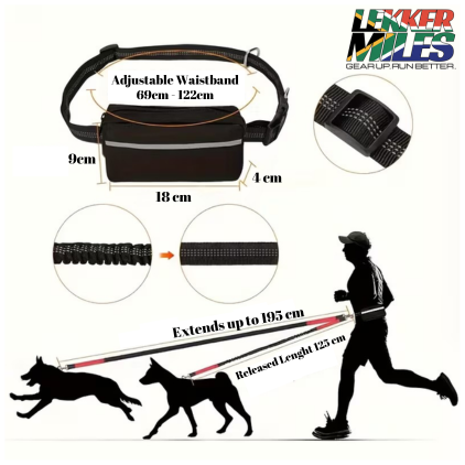 Lekker Miles™ Hands-Free Dog Running Leash